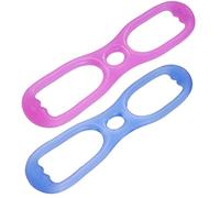 Gatuida 2pcs Silicone Resistance Bands for Muscle Training Word Chest Developer Compact Fitness Tool for Building Stylish Blue Purple Design
