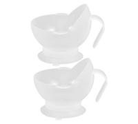 Gatuida 2Pcs Silicone Suction Bowl for Elderly Disabled Adults Anti-Spill Lightweight Dining Aid with Secure Non-tip Base Practical Self-Feeding for Seniors and Handicapped Users