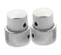 Gatuida 2Pcs Silver Metal Guitar Volume Control Knobs for Electric Guitar Rotary Potentiometer, Easy Installation, Impact Resistant, Set of 2
