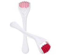 Gatuida 2pcs Small Massage Roller Silicone Face Roller Easy to Store Easy to Clean White for Travel Use and Home Use