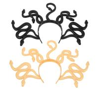 Gatuida 2pcs Snake Headband Lightweight Scary Snake Hair Accessories for Women's Halloween Cosplay Eye Catching Medusa Headpiece for Parties and Festivals