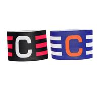 Gatuida 2pcs Soccer Captain Armband Leadership Bands for Football Matches and Training Team Symbol Striped Design in Blue and Black Adult Sports Accessories