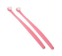 Gatuida 2pcs Soft Bristle Dog Toothbrush for Pets Rounded Head Gentle Cleaning for Cats and Dogs Pink Oral Care Brush for Sensitive Gums Home Use