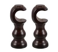 Gatuida 2pcs Solid Wood Curtain Rail Brackets Window Drapery Rod Holders Wall Mount Support for Heavy Drapery Rods with Polished Finish and Easy Installation
