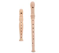 Gatuida 2pcs Soprano Recorder Instrument German Fingering 8 Hole Flute Wooden Recorders For Kids Beginners Early Education Music Sound Toys