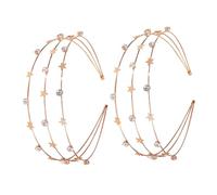 Gatuida 2pcs Sparkly Star Rhinestone Headband Elegant Glitter Tiara for Women Bridal Hair Accessories for Weddings Parties Appeal Hair Band with Shimmering Stars
