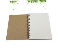 Gatuida 2pcs Spiral Notebook with Kraft Cover and Thick White Pages for Drawing Writing Sketching Artists Paper for Painting and Note Taking