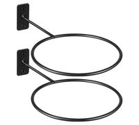 Gatuida 2pcs Sports Ball Wall Display: Universal Ball Rack Metal Black Basketball Holder Space Saver For Football Volleyball Soccer Storage