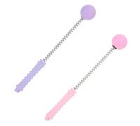 Gatuida 2Pcs Spring Massage Hammer Sticks for Body Acupressure Point Therapy Manual Knock Massagers with Smooth Surface Ergonomic Design for Home Office Travel Use Random Color