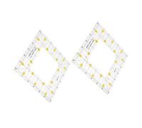 Gatuida 2pcs Square Quilting Ruler Set Clear Acrylic with Hollow Center for Precise Alignment Scratch Resistant Tailor Tools Lightweight DIY Fabric Sewing