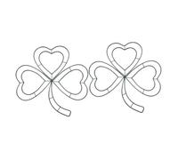 Gatuida 2pcs St Patrick's Day Shamrock Iron Wreath Frames 31x31cm Green Metal Ring for DIY Wall Hanging Garland Irish Holiday Decorations