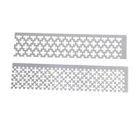 Gatuida 2pcs Stainless Steel Diamond Art Ruler Set 15x3cm - Round and Square Drill Mesh Grid Tools for Rhinestone Positioning and DIY Craft Embroidery Projects