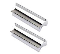 Gatuida 2pcs Stainless Steel Guitar Slide Metal Tone Bars Hard-chrome Plated Rust Resistant Neutral Tone Clearer Brighter Sound for Professional Guitarists and Guitar Lovers