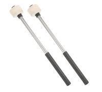 Gatuida 2pcs Stainless Steel Handle Drum Mallets with Felt Heads Comfortable Grip Percussion Sticks for Professional Drummers for Drum Kits