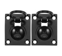 Gatuida 2pcs Stainless Steel Marine Boat Ring Hatch Pull Handle Square Flush Pull Ring Handle for Boat Hatch Latch Recessed Yacht Hardware