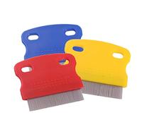 Gatuida 2Pcs Stainless Steel Pet Comb with Smooth Round Needles Comfortable Grooming Hair Flea Remover for Cats Dogs Random Color Cleaning Brush Random Color