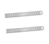 Gatuida 2pcs Stainless Steel Ruler Dual Scale Flat Steel Metric and Imperial Measuring Tool for Office School Machinist Use Precision Accessories