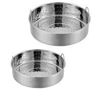 Gatuida 2Pcs Stainless Steel Steaming Basket Food Steamer for Ramen Pasta More Rounded Edges for Safe Handling for Home Restaurant Use