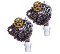 Gatuida 2pcs Steampunk Hair Clips Gothic Metal Barrette Punk Gear Duckbill Accessories for Women Bridal Wedding Hair Clip Headwear