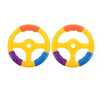 Gatuida 2pcs Steering Wheel Toy - Plastic Toy Steering Wheel for Bumper Cars Infant Car - Backyard Playset Accessories for Outdoor Playhouse Treehouse Playground Equipment