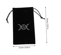 Gatuida 2pcs Tarot Card Drawstring Bags Durable Fabric Storage Pouch for Tarot Decks and Jewelry Portable Lightweight Black Pentacle Design Flexible and Practical Gift Bags
