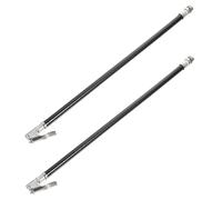 Gatuida 2pcs Tire Valves Extender with Lock-on Air Chuck and Clip-on Design, Sturdy Pu and Zinc Alloy Inflator Hose for Motorcycle and Car Tyres, Portable Air Pump Extension Tube