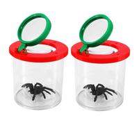 Gatuida 2pcs Transparent Insect Magnifying Jars with Double Lens Portable Bug Viewers for Exploration Container for Collecting and Observing Insects