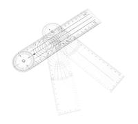 Gatuida 2Pcs Transparent Medical Angle Ruler Goniometer Protractor Orthopedic Measuring Tool for Joint Range of Motion Assessment and Physical Therapy