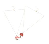 Gatuida 2pcs Tree of Life Copper Clavicle Necklace Delicate Pendant Jewelry for Girls Everyday Wear Social Events