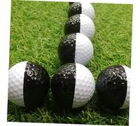 Gatuida 2Pcs Two Color Golf Practice Balls Durable Lightweight Training Aids with Putter Aiming Line for Swing and Putting Skill Improvement Indoor Sports Accessories