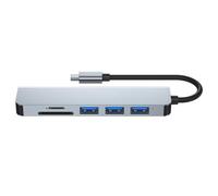 Gatuida 2pcs Type-c USB Hub Ports Multifunction Data Hub Expansion Transfer Adapter for Laptop Portable for Multi-port Usage