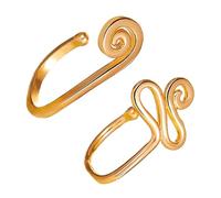 Gatuida 2Pcs U Shape Clip Nose Rings Snail Shaped Fake Piercing Jewelry Metal Alloy Nose Adornments for Women Party Dance Performance