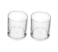 Gatuida 2pcs Unbreakable Clear Acrylic Drinking Glasses Transparent Stackable Tumblers for Juice Whiskey Cocktails Reusable Water Cups Dishwasher Safe for Outdoor Parties