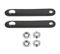 Gatuida 2pcs Universal Double-layer Black Genuine Leather Accordion Bellows Buckle Belts with 10cm Spacing, Sturdy Bellows Belt Accessories for Accordion Repairs and Replacement
