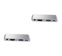 Gatuida 2pcs USB C Hub Adapter Usb-c Pd Charging USB Ports and Headphone Jack for Laptop Use