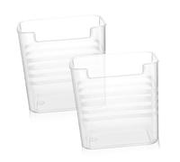 Gatuida 2Pcs Vertical Fridge Side Door Storage Boxes Food Grade Plastic Refrigerator Organizer Bins for Vegetables Fruits Condiment Storage in Kitchen Home