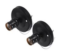 Gatuida 2pcs Vintage Pearl Black Bulb Holder Ceiling Lamp Base Screw Socket Easy DIY Assembly Compatibility for Bedroom Dining Home Lighting Fixtures
