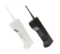 Gatuida 2pcs Vintage Retro Brick Cellphone Ornament Old Fashioned Phone Model Home Office Decor Iron Sculpture for Living Study Party Decoration