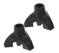 Gatuida 2pcs Walking Cane Tripod Base, Non Slip Rubber Cane Tip | Heavy Duty Walking Stick Tip, Self Standing Cane Tip 3/4 Inch, 3 Prong Rubber Foot Support for Mobility Aid