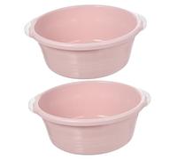 Gatuida 2pcs Washbasin Plastic Basin Washing Foot Bath Portable Wash Basin Basins Bathroom Foot Tub Feet Wash Basin Sink Simple Foot Wash Basin Classical Wash Basin Pink