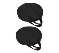 Gatuida 2pcs Waterproof Oxford Cloth Gong Bag with Portable Handle, 40cm Diameter Thickened Cymbal Storage Pouch for Drum Set, Black Single-layer Instrument Carrier for Travel