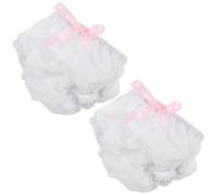 Gatuida 2pcs White Mini Doll Underwear Panties Accessories 20cm Doll Clothes Suitable for Dress-up and Role Play