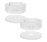 Gatuida 2pcs White Plastic Camera Junction Box for Security Cameras with Multiple Entry Points and Versatile Application Waterproof Outdoor Wall Mount Cable Enclosure for Ip Dome