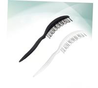 Gatuida 2Pcs Wide Tooth Hairdressing Combs with Rounded Teeth for Scalp Massage Non Slip Frosted Handle Nylon Plastic Styling Tools for Women Black and White