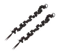 Gatuida 2pcs Womens Long Braided Ponytail Extensions with Hair Tie Irregular Twist Synthetic Hairpieces for Quick Comfortable Styling Versatile Fashion for Everyday and Gift Use