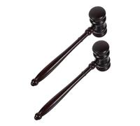 Gatuida 2pcs Wooden Judge Gavel Portable Auction Hammer for Courtroom Role Play Meetings Solid Wood Construction Professional Design