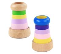 Gatuida 2pcs Wooden Kaleidoscope with Prism Effects for Educational Plaything Stimulates Curiosity and Color Recognition Enhances Hand-eye Coordination and Intellectual Development