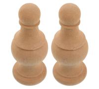Gatuida 2pcs Wooden Post Caps Ball Top Design Unfinished Wood Finials for Bed Posts Quick Mounting Feature Classical Roman Elegance for Staircases and Gazebos Decoration