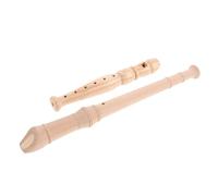 Gatuida 2pcs Wooden Recorder Instrument with German English Fingering Professionally Tuned Soprano Vertical Flutes for Beginners and Adults Lightweight Portable Musical Educational