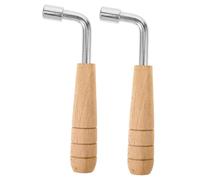 Gatuida 2pcs Wooden Stainless Steel Lyre Harp Tuning Wrench Handle for Hexagonal Piano Strings and Harp Tuning Pegs Musical Instrument Repair Tool for Accurate